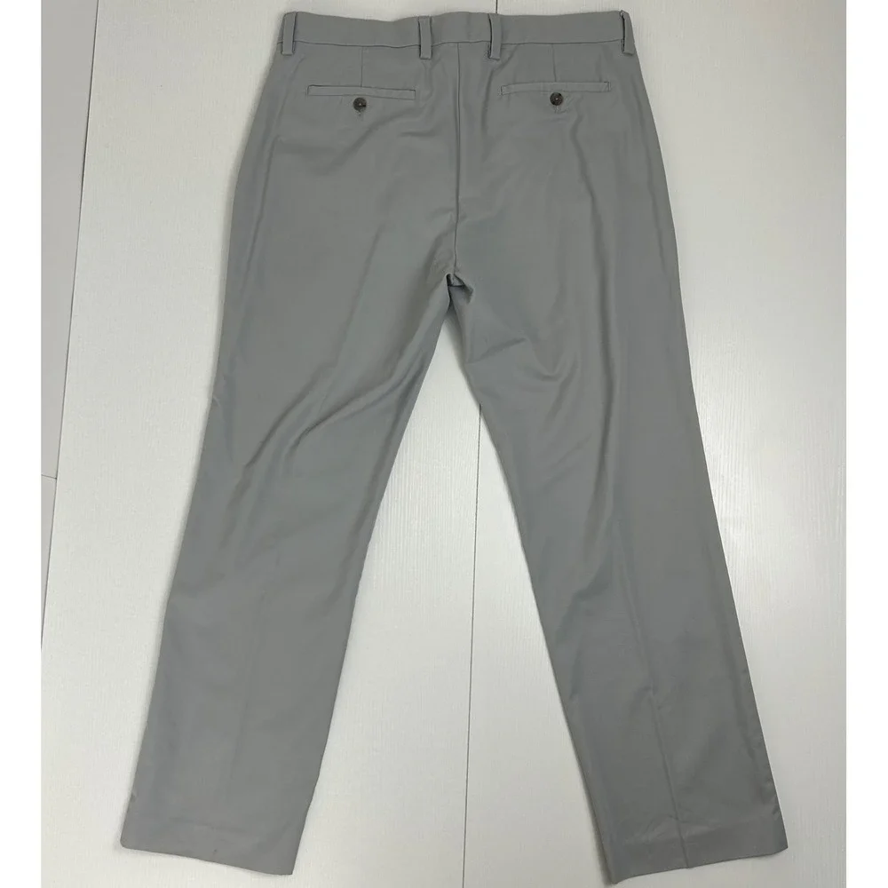 Banana Republic Chinos Mens 34x29 Grey Non Iron Tailored Slim Fit Dress Pants